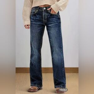 Flamingals Wash Mid Rise Straight Leg Jeans Size XXXL NWT